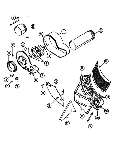 Blower & lint screen