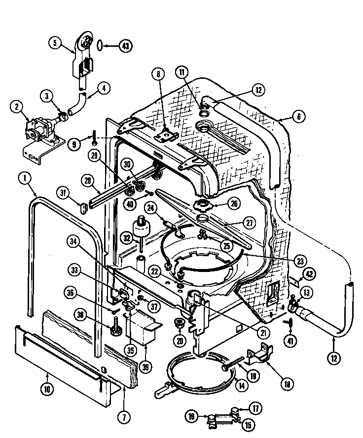 Tub (dwu9921aae) (dwu9921aax) (dwu9921abe) (dwu9921abx)