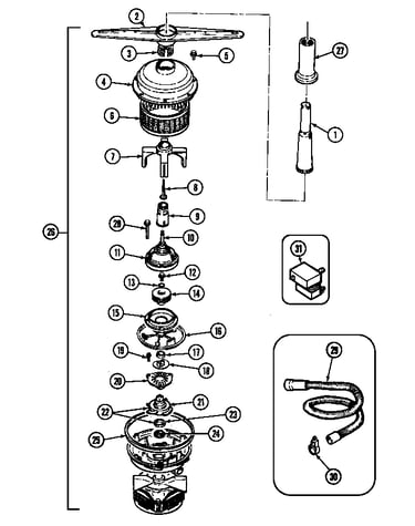 Pump & motor (dwu9921aae) (dwu9921aax) (dwu9921abe) (dwu9921abx)