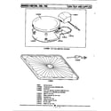 Maytag CME500 turn tray & supplies diagram