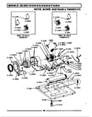 Motor, blower, base frame & thermostats