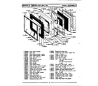 Maytag CME601 door assembly diagram