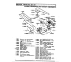 Maytag CME601 blower, magnetron & exhaust components diagram