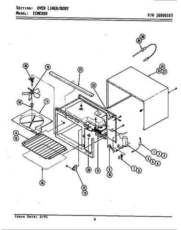 Oven liner-body (ecme800) (ecme800)