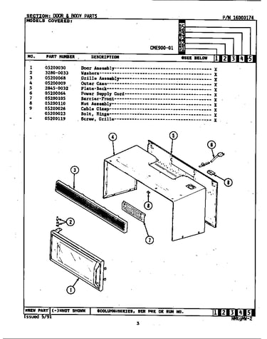 Door & body parts (cme900-01)