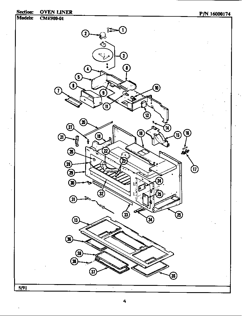Oven liner (cme900-01)