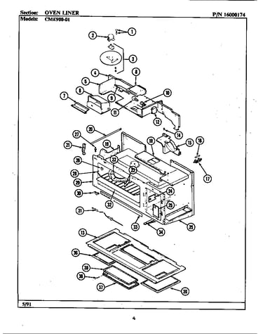 Oven liner (cme900-01)