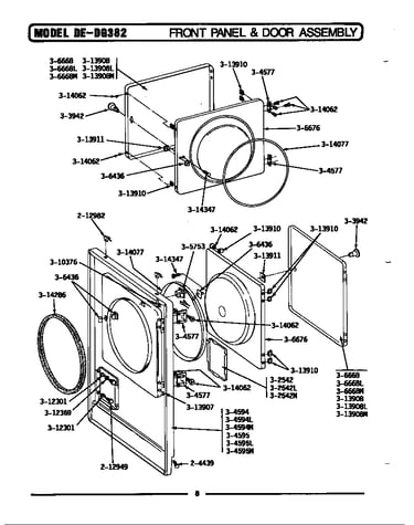 Front panel & door assembly