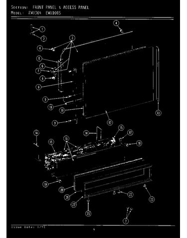 Front panel & access panel (ewu304) (ewu1005)