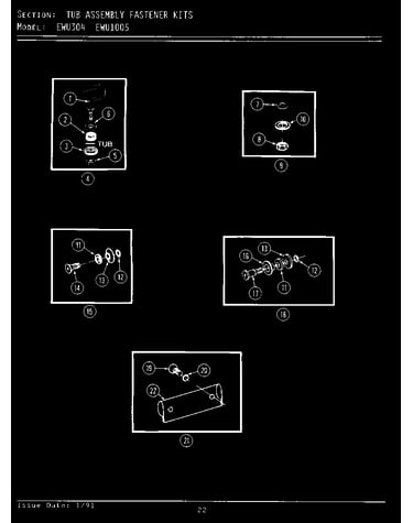 Tub assembly fastener kits (ewu304) (ewu1005)