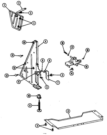 Tub support (left) (wu1005) (wu1005)