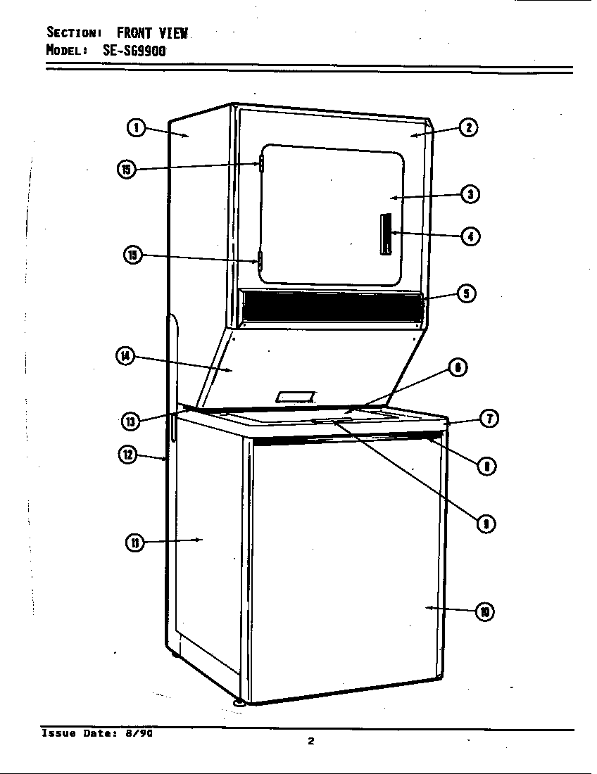 Front view (lse9900) (lsg9900) (se9900) (sg9900)