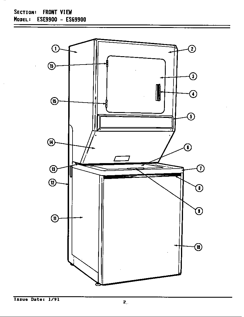 Front view (ese9900 & esg9900) (ese9900) (esg9900)