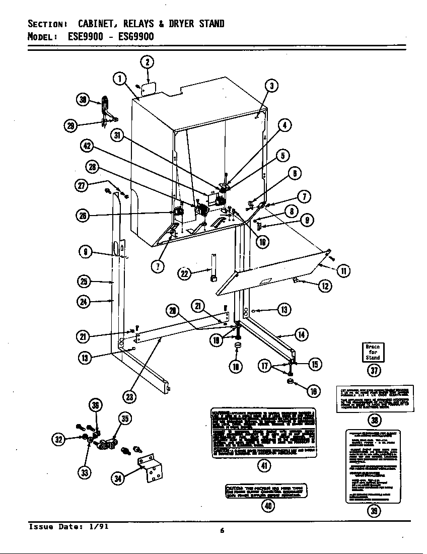 Cabinet, relays (ese9900 & esg9900) (lse9900) (lsg9900) (se9900) (ese9900) (esg9900)