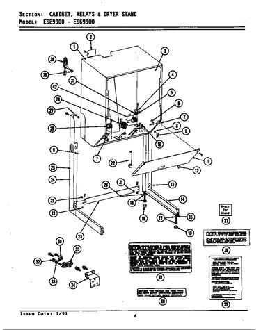 Cabinet, relays (ese9900 & esg9900) (lse9900) (lsg9900) (se9900) (ese9900) (esg9900)