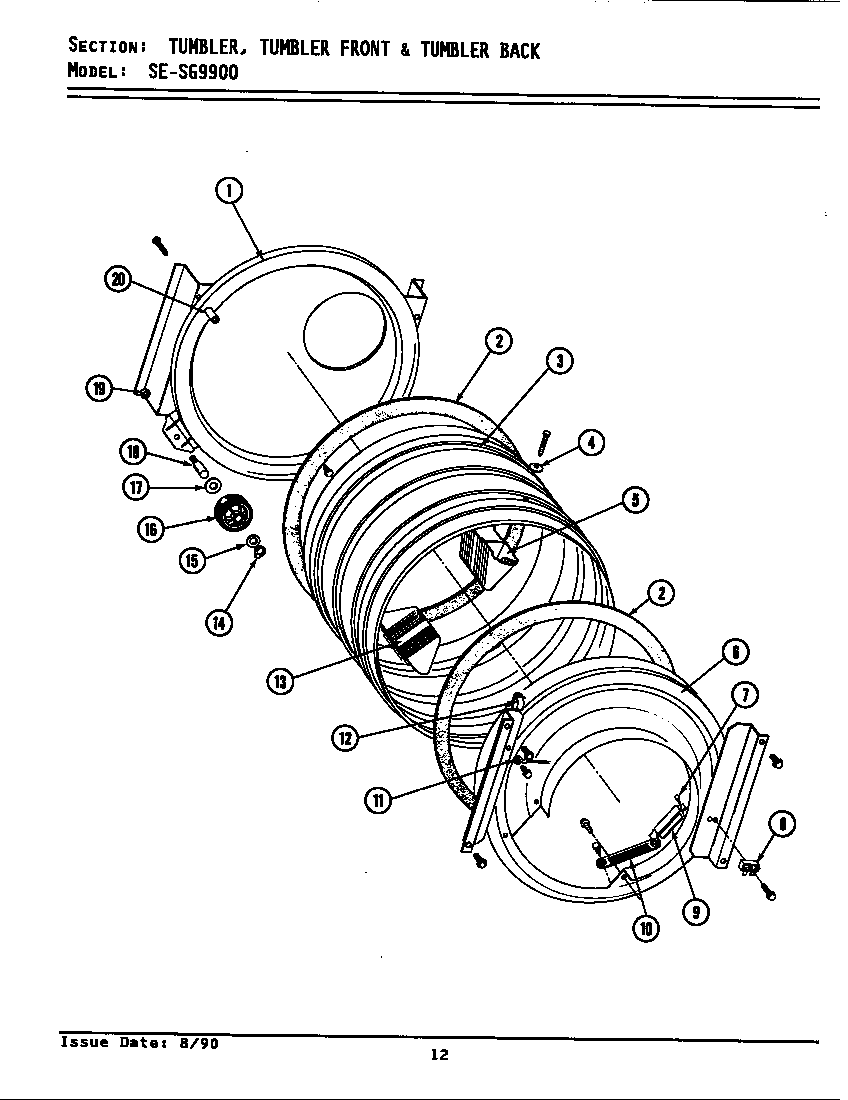 Tumbler (front & back) (lse9900) (lsg9900) (se9900) (sg9900)