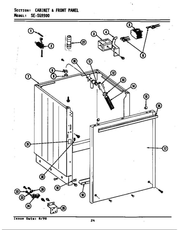 Cabinet & front panel (lse9900) (lsg9900) (se9900) (sg9900)