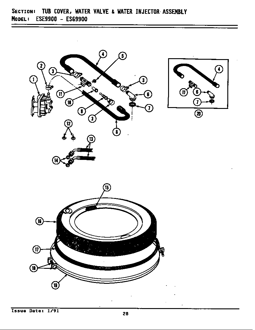 Tub cover (ese9900 & esg9900) (ese9900) (esg9900)