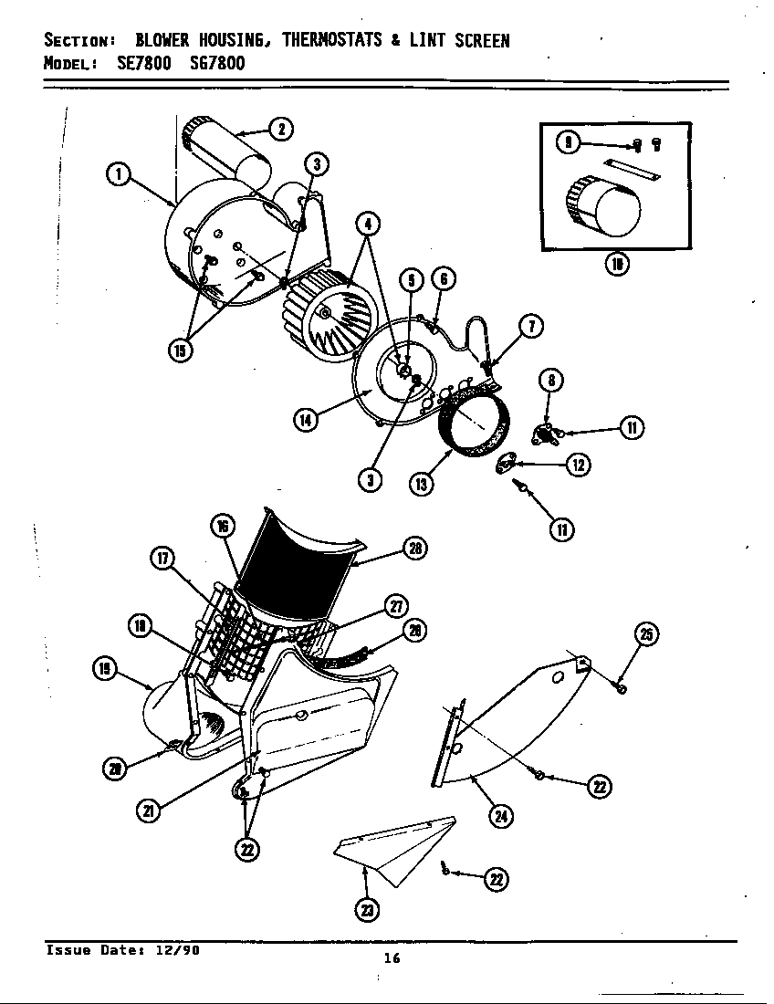 BLOWER HOUSING/THERM (ESE9900 & ESG9900) (ESE9900) (ESG9900)