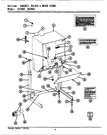 Cabinet, relays & dryer stand