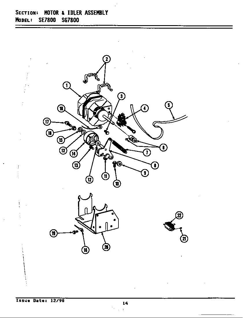 MOTOR & IDLER ASSEMBLY