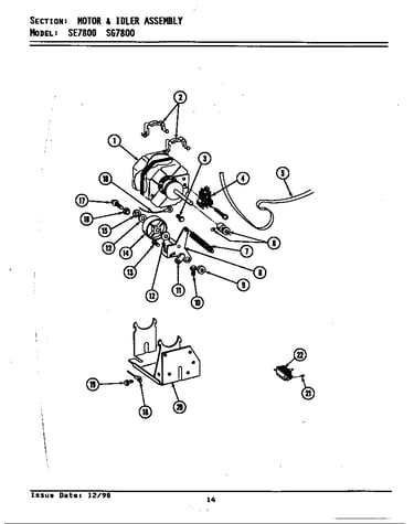 Motor & idler assembly