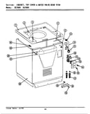 Cabinet, top cover & water valve (rear)