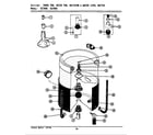 Maytag LSE7800 inner/outer tub,agitator & wtr levl swth diagram