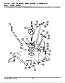 Base, tub braces, damper assy. & trans.
