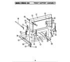 Maytag LCRG502 front support assembly diagram