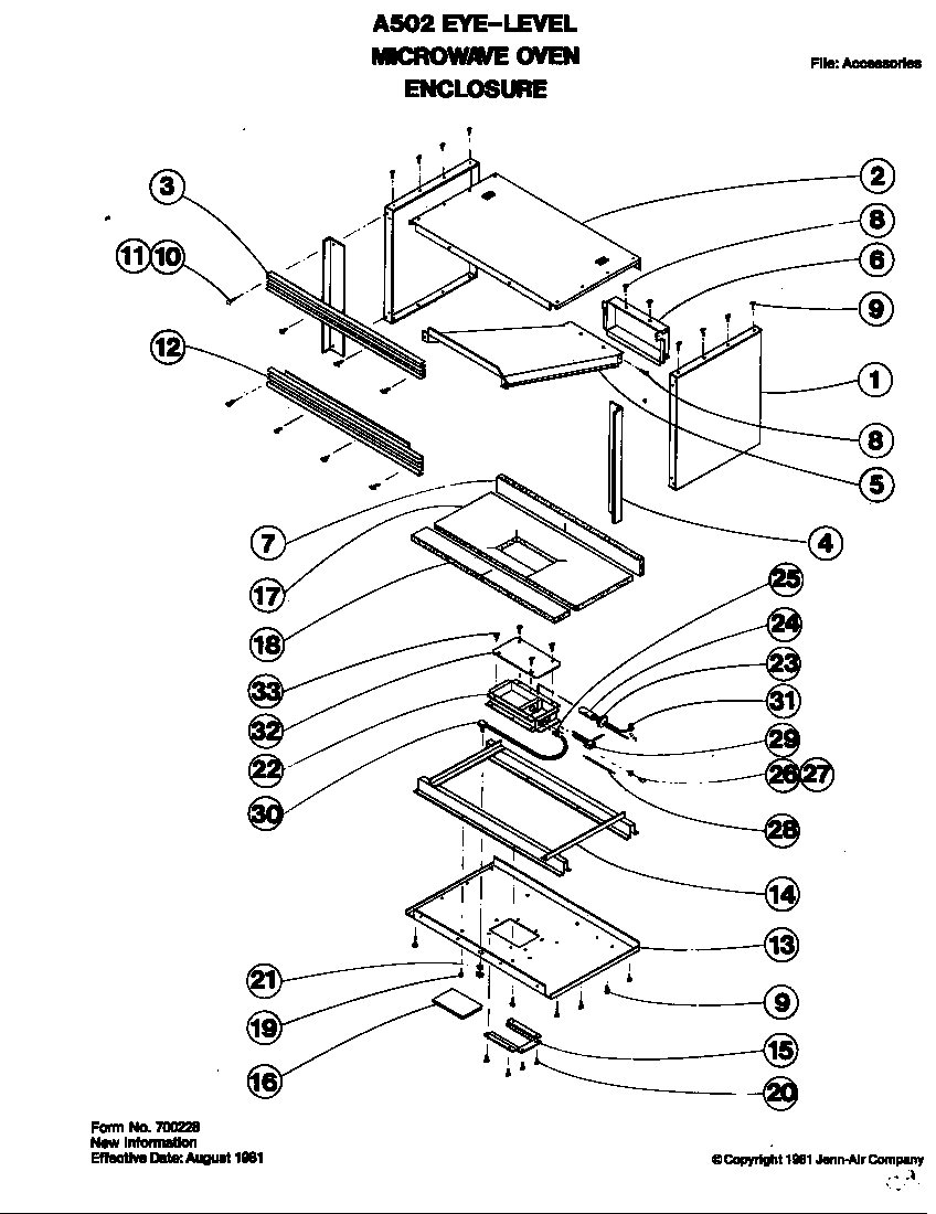 Microwave oven enclosure