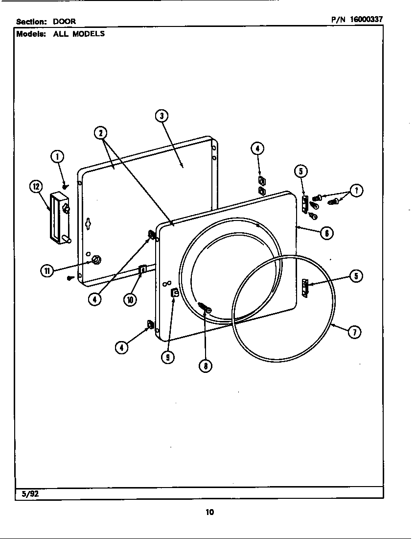 Door (lse7800adw,adl,acw,acl) (lse7800acl) (lse7800acw) (lse7800adl) (lse7800adw)