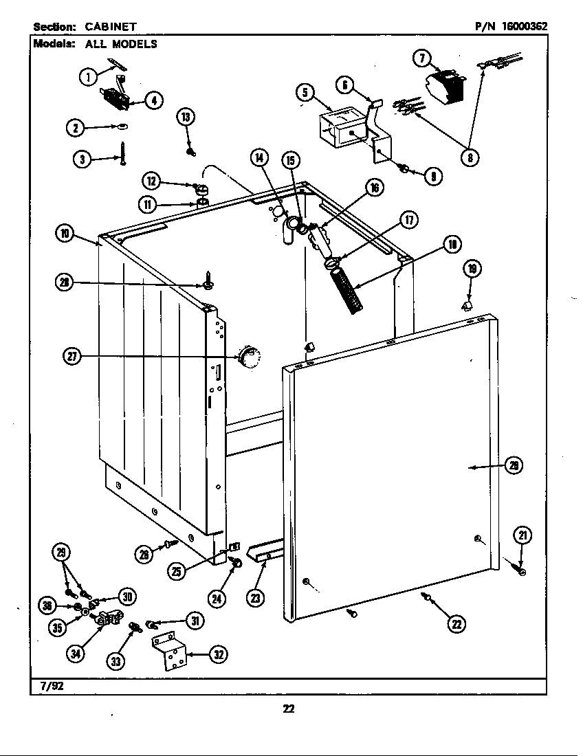 Cabinet (lse7800ace,ade,aee) (lse7800acl) (lse7800acw) (lse7800adl) (lse7800ace) (lse7800ade)