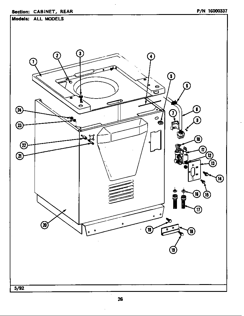 Cabinet-rear (lse7800ael,aew) (lse7800acl) (lse7800acw) (lse7800adl) (lse7800ace) (lse7800ade)