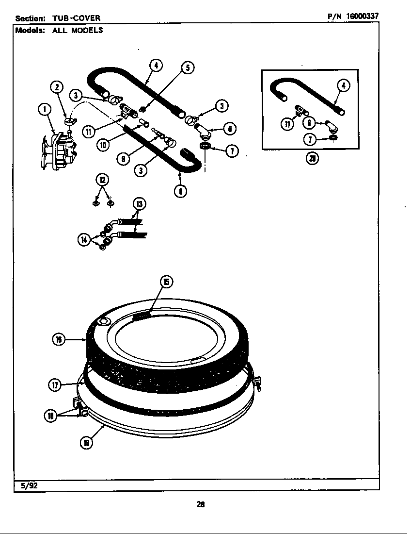 TUB COVER (LSE7800ADW,ADL,ACW,ACL) (LSE7800ACL) (LSE7800ACW) (LSE7800ADL) (LSE7800ADW)