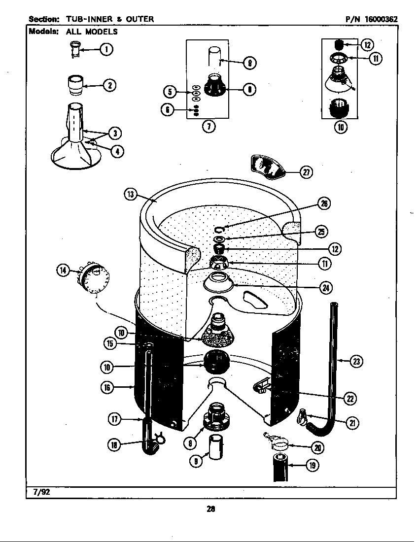 TUB (INNER & OUTER LSE7800ACE,ADE,AEE) (LSE7800ACE) (LSE7800ADE) (LSE7800AEE)