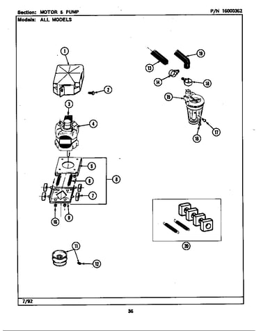 Motor & pump (lse7800ace,ade,aee) (lse7800ace) (lse7800ade) (lse7800aee)