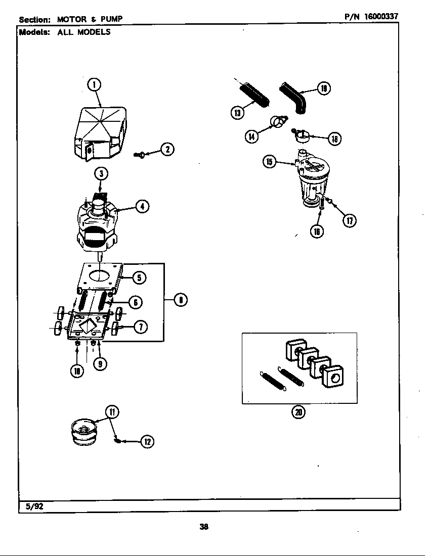 Motor & pump (lse7800ael,aew) (lse7800ael) (lse7800aew)