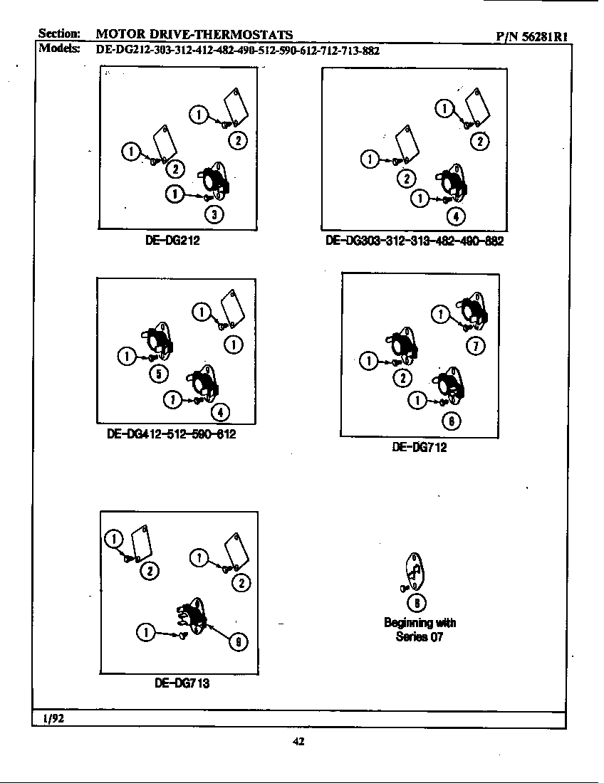 Motor drive-thermostats