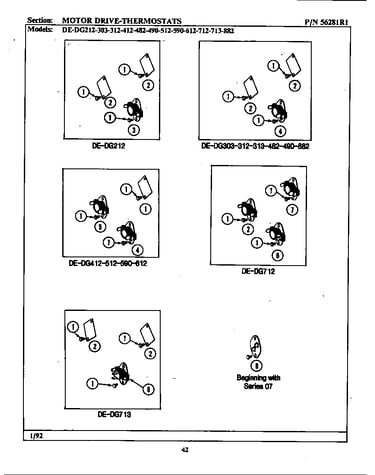 Motor drive-thermostats