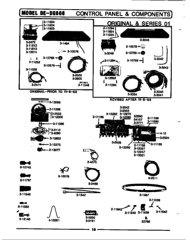 Control panel & components (ser 00 & 01)