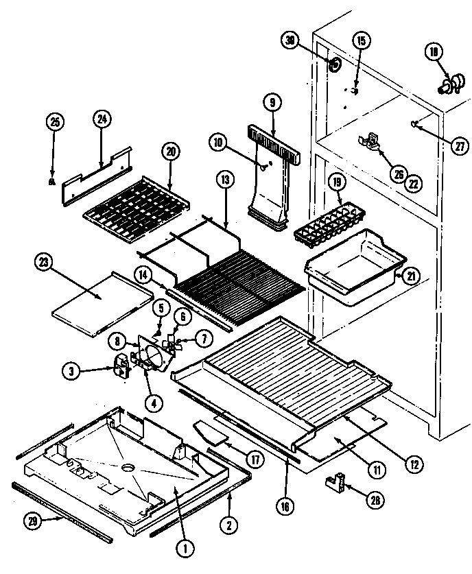 FREEZER COMPARTMENT (RTC1500CAE/DH01A) (RTC1500CAL/DH02A) (RTC1500CGE/DF17A)