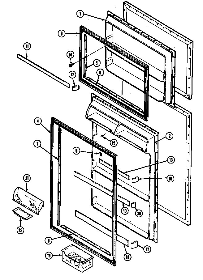 INNER DOOR (RTC1500CAE/DH01A) (RTC1500CAL/DH02A) (RTC1500CGE/DF17A)