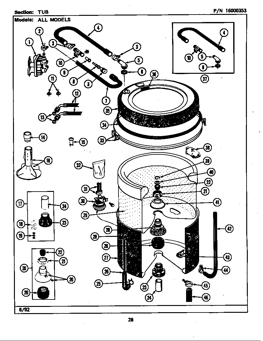 TUB (LSG9900AAL,AAW,ABL,ABW) (LSG9900AAL) (LSG9900AAW) (LSG9900ABL) (LSG9900ABW)