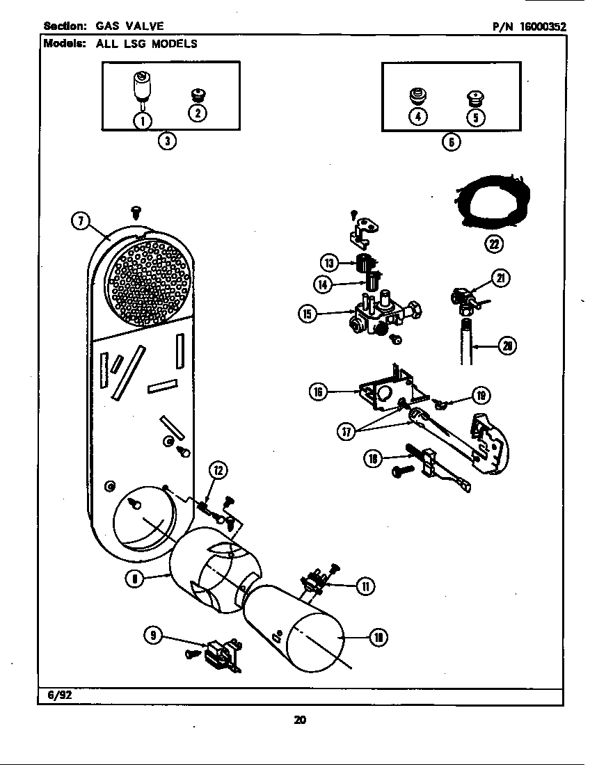Gas valve (lse9900ace) (lse9900ade) (lse9900aee) (lsg9900aae) (lsg9900abe)