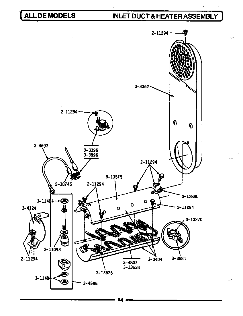 INLET DUCT & HEATER ASSEMBLY