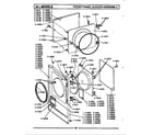 Maytag DG309 front panel & door assembly diagram