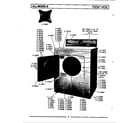 Maytag DG408 front view diagram