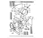 Maytag DG408 front panel & door assembly diagram