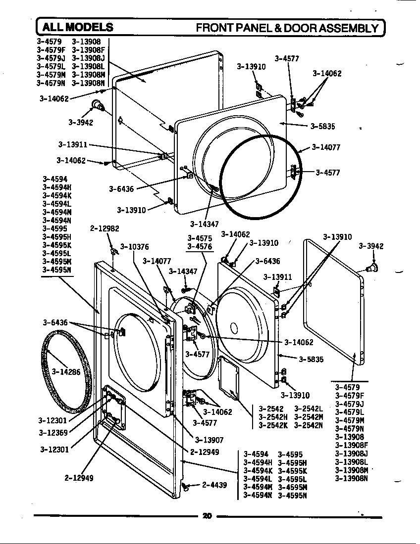 Front panel & door assembly